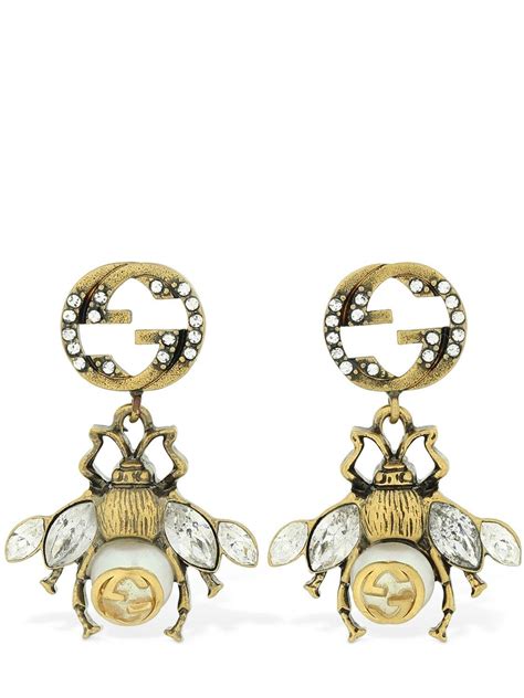 bee gucci earrings|Gucci bumble bee earrings.